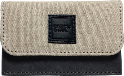 CANVAS & AWL 8 Card Holder(Set of 1, Beige, Black)