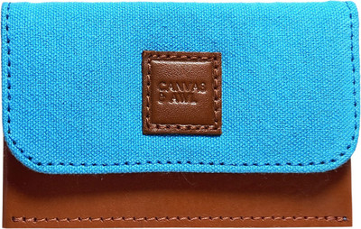CANVAS & AWL 8 Card Holder(Set of 1, Blue, Tan)