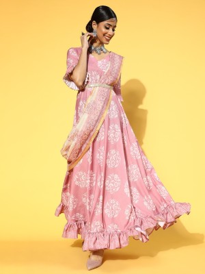 Yufta Women Maxi Pink Dress