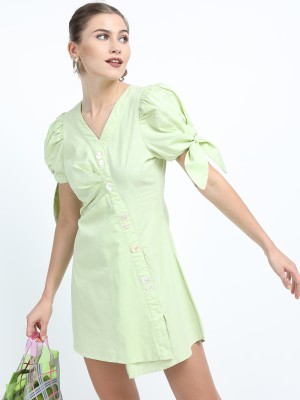 Tokyo Talkies Women Sheath Green Dress