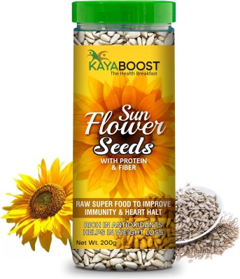 KAYABOOST Naturally Organic Sunflower Seeds For Eating, Raw Super food, Ready to Eat Sunflower Seeds(200 g)