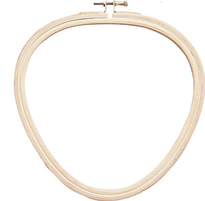 Jyoti Embroidery Hoop - Triangle Shape (10 Inches with Brass Fitting) Embroidery Hoop(Pack of 2)