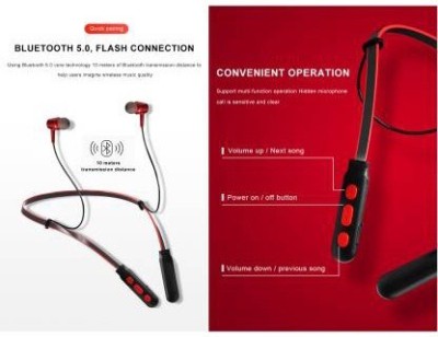 SSN Global Pro Version Latest B11 Neckband Bluetooth Wireless Earphone hi- bass Headset S29 Bluetooth Headset(Red, In the Ear)