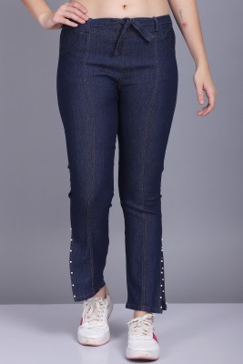 flying girls Flared Women Dark Blue Jeans