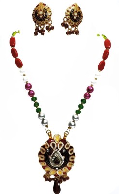 Kundaan Alloy Gold-plated Multicolor Jewellery Set(Pack of 1)