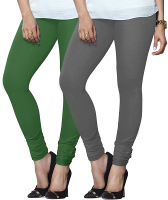 Lyra Churidar  Ethnic Wear Legging(Dark Green, Grey, Solid)