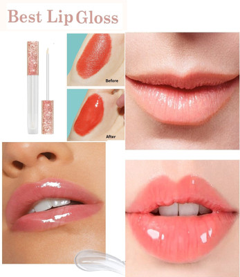 THTC Natural High Gloss Moisturizer Plump Volume Shiny Vitamin E Mineral Oil Gloss(6 ml, Transparent)