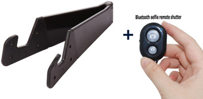 POZUB V Shape Phone Holder Desktop Mobile Stand+Bluetooth Remote Selfie Shutter Mobile Holder