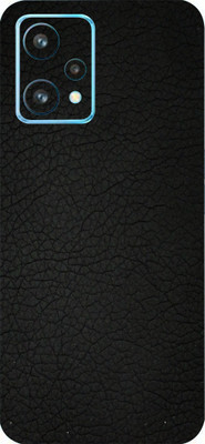 TJ CREATION Realme 9 Pro 5G Mobile Skin(Ultra Super Black Leather Skin With High Matte Finish.)