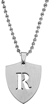 M Men Style English Alphabet Initial Charms Letter Initial R Alphabet Letters Script Name Sterling Silver Stainless Steel Pendant