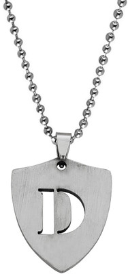 M Men Style Initial Charms Letter Initial D Alphabet Letters Script Name Sterling Silver Stainless Steel Pendant