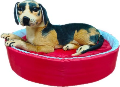 RK PRODUCTS Double ton waterproof Round Dog/Cat bed Foam Polyster fiber S Pet Bed(Red, White)