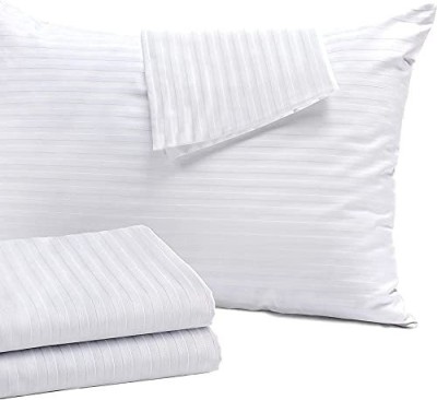 COMFORT LIFE Striped Pillows Cover(Pack of 2, 45.72 cm*71.12 cm, White)