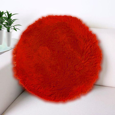 PICKKART Microfibre Solid Cushion Pack of 1(Red)
