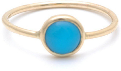 KUNDLI GEMS Kundli Gems Adjustable Firoza Ring Gold and blue gemstone For unisex Copper Turquoise Gold Plated Ring