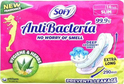 SOFY Antibacteria Sanitary Pad(Pack of 14)