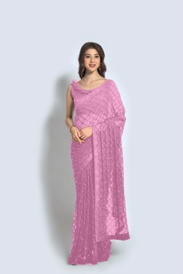 Dwiza Enterprise Embellished Bollywood Georgette Saree(Pink)