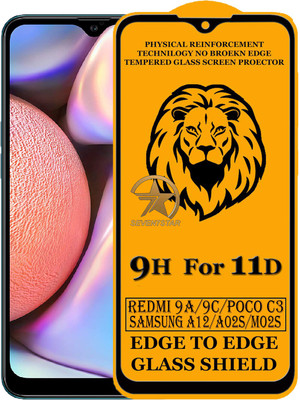 SEVEN7STAR Edge To Edge Tempered Glass for Mi Redmi 9A ,Mi Redmi 9C , POCO C3, Samsung Galaxy A12, Samsung Galaxy A02s, Samsung Galaxy M02s(Pack of 1)