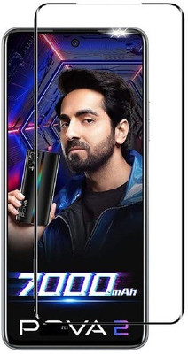 VISHZONE Edge To Edge Tempered Glass for Tecno Pova 2(Pack of 1)