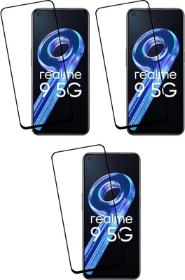 ISAAK Edge To Edge Tempered Glass for Realme 9 5G 5G Edge to Edge, Full Glue, 11D Tempered Glass(Pack of 3)