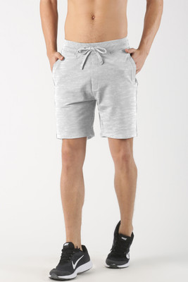 INFINIA Solid Men Grey Regular Shorts
