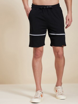 MASCLN SASSAFRAS Solid Men Black Casual Shorts