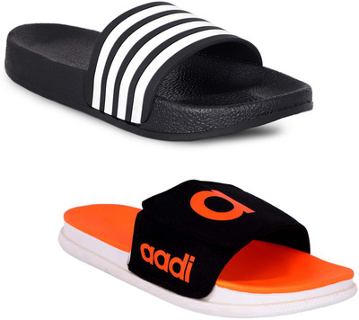 aadi Men Slides(Orange, White , 7)
