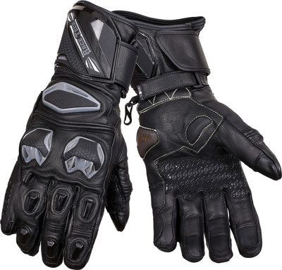 BIKING BROTHERHOOD Snell Race Tech - Black Riding Gloves(Black)