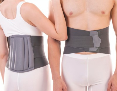 COIF Back Pain Therapy Upper Lower Back Pain Relief & Recovery Lumbar Sacral Belt Back / Lumbar Support(Grey)