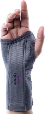 TYNOR Elastic Wrist Splint, Grey, Left, Medium, 1 Unit Wrist Support(Grey)
