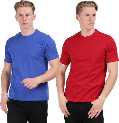 CHECKERSBAY Solid Men Round Neck Multicolor T-Shirt