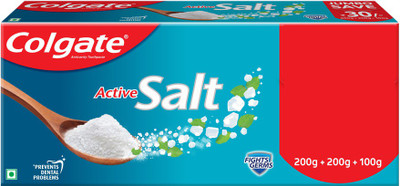 Colgate Active Salt, Germ Fighting Toothpaste for Healthy Gums and Teeth (200gx2,100gx1) Toothpaste