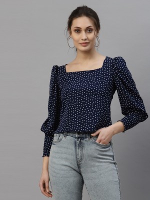 Style Quotient Casual Printed Women Blue Top