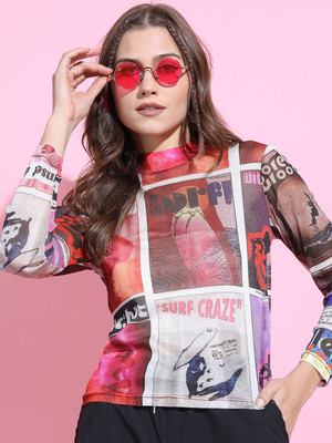 Tokyo Talkies Casual Printed Women Multicolor Top
