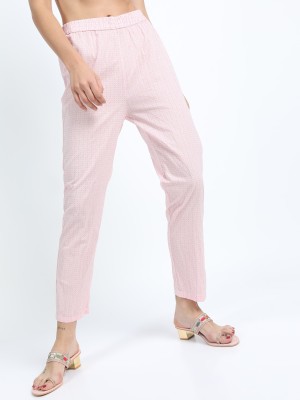 Vishudh Regular Fit Women Pink Trousers