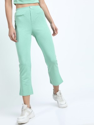 Tokyo Talkies Regular Fit Women Light Blue Trousers