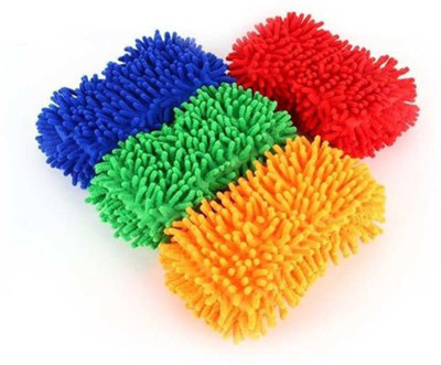 WINKCART Microfiber Vehicle Washing  Sponge(Pack Of 4)