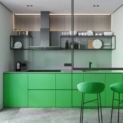 SUPERFAB Vinyl Abstract Green Wallpaper(L x W: 60 cm x 60 cm)