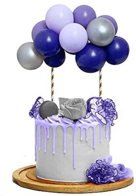 Rozi Decoration Mini Balloon Cake Topper for Special Birthday&Anniversary Cake Decorations Items Cake Topper(Purple Pack of 18)