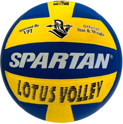 Spartan Lotus Volley PU Laminated Volleyball - Size: 4(Pack of 1, Multicolor)