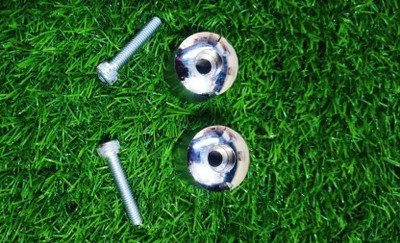 WHEETOYKART RE BULLET HANDLE BAR END CHROME MADE IN INDIA Bike Handlebar Weights(2 Silver)