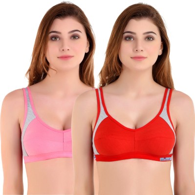 LUXURA ESSENTIALS Women Sports Non Padded Bra(Multicolor)