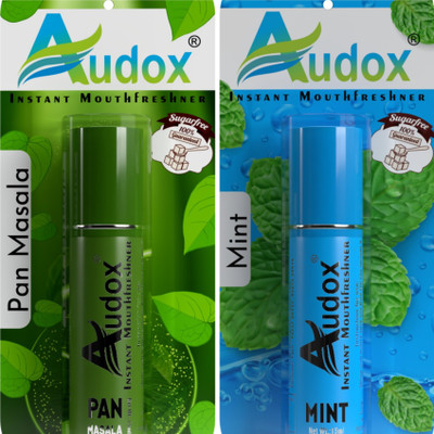Audox Mouth Freshener Spray Mint+Pan Masala Flavor Mouth Protect Spray(30ml) - Mint+Elaichi(30 ml)