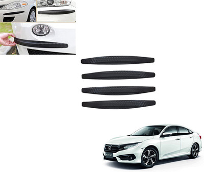 DING-DONG Rubber Car Bumper Guard(Black, Pack of 4, Honda, Civic)