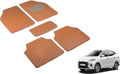 Auto Hub Leatherite Standard Mat For  Hyundai Aura(Brown)