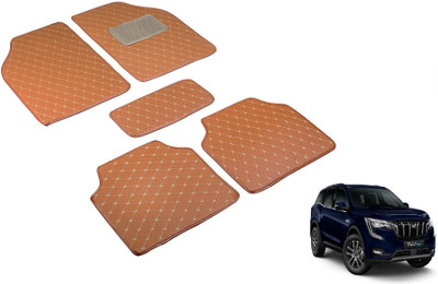 Auto Hub Leatherite Standard Mat For  Mahindra Universal For Car(Brown)