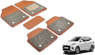 Auto Hub Leatherite 7D Mat For  Hyundai Aura(Brown)