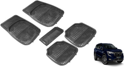 Auto Hub Rubber Standard Mat For  Mahindra Universal For Car(Black)