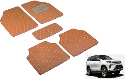 Auto Hub Leatherite Standard Mat For  Toyota Universal For Car(Brown)