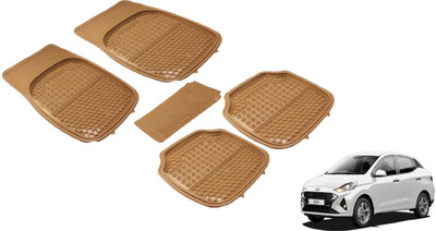 Auto Hub Rubber Standard Mat For  Hyundai Aura(Beige)